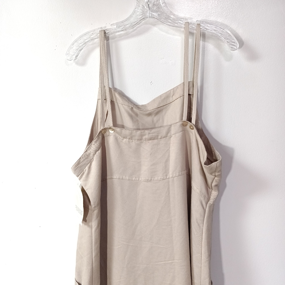 Vintage Y2K Cherokee cargo pocket maxi jumper dress in khaki size L NWT - Picture 9 of 10